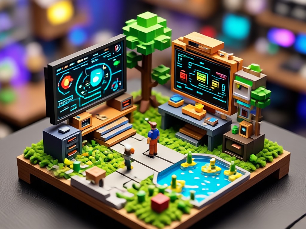 Animated tiny world video with moving elements