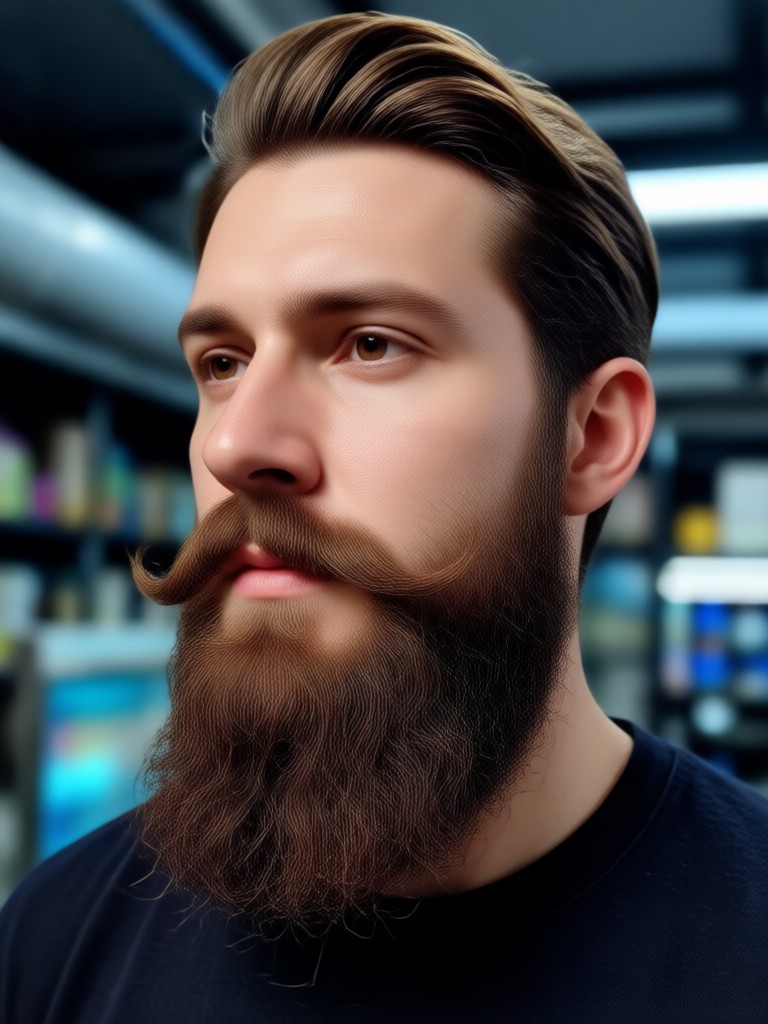 AI beard app adding mutton chops