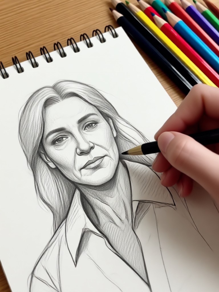 Black and white ink wash sketch video