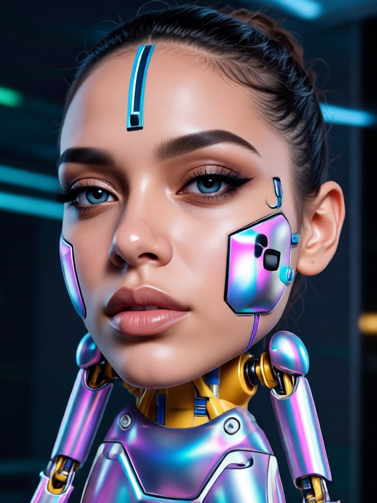 Latina Portrait with Traditional Hairstyle AI