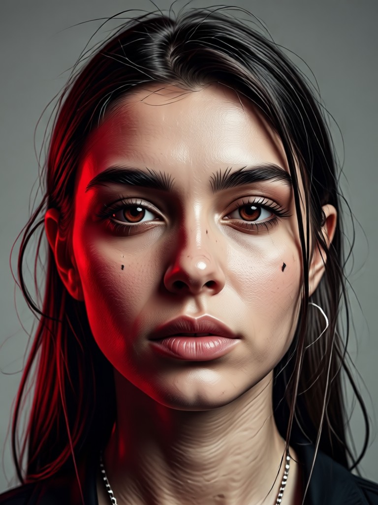 Elegant red and black portrait for professional use