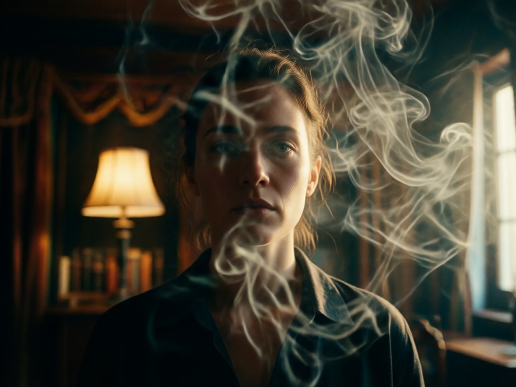 cinematic color grading for smoky portraits