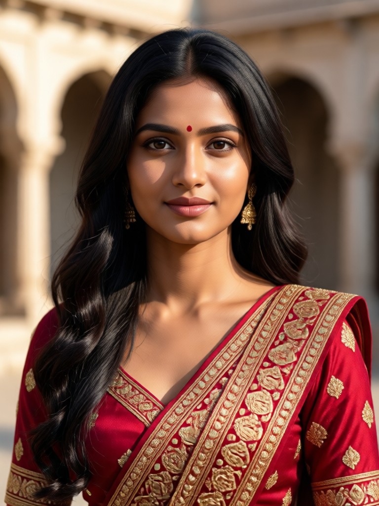 Traditional Attire Hot Indian Girl