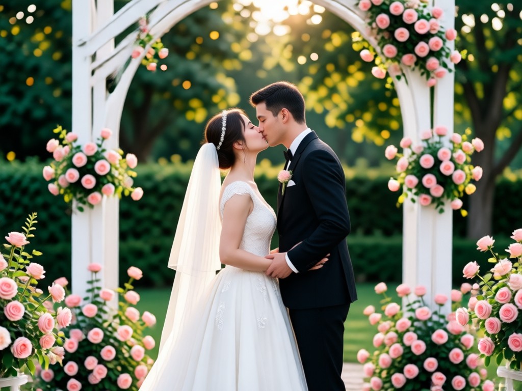Transformación de foto de boda a vídeo de beso con IA