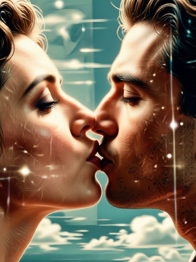 sepia tone nostalgic romantic kiss video generator result