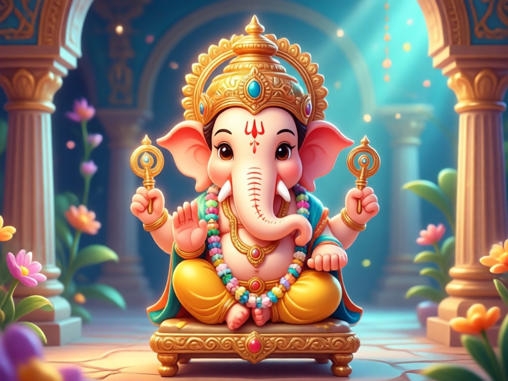 Library of cute Ganpati AI video templates