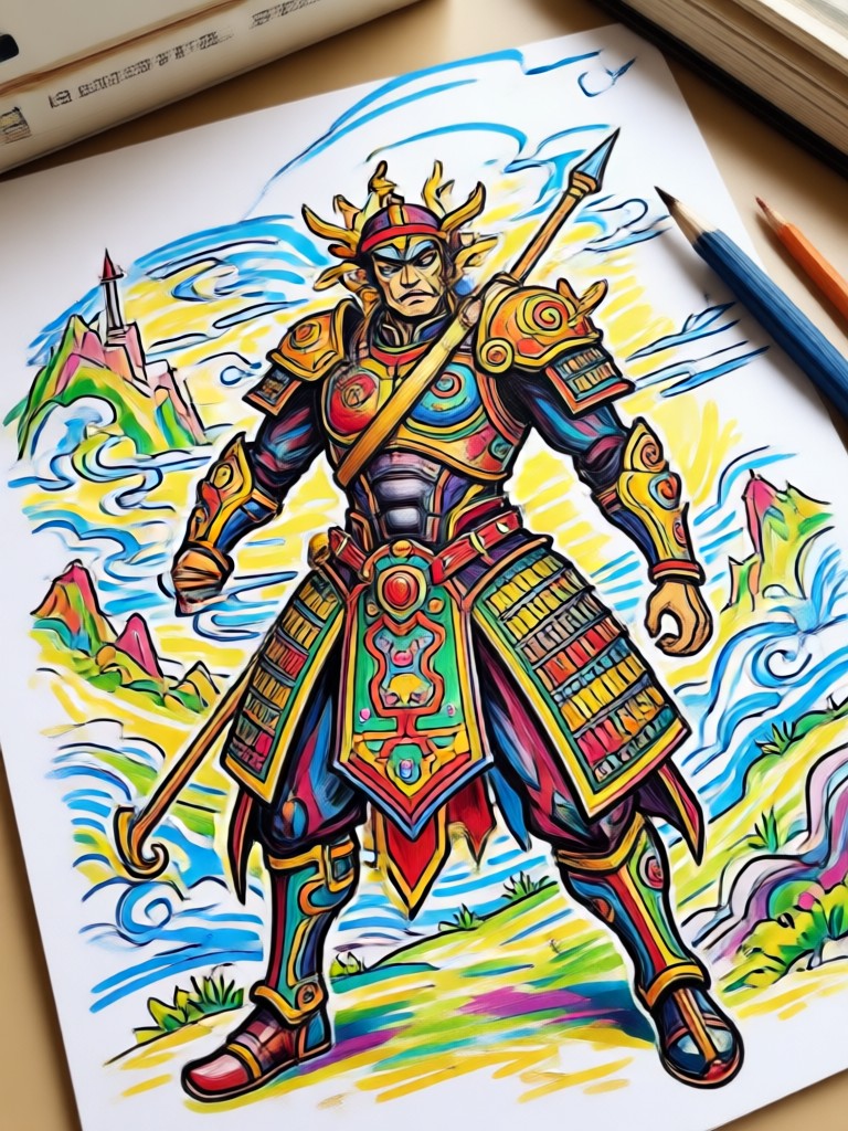 Seasonal holiday AI coloring page