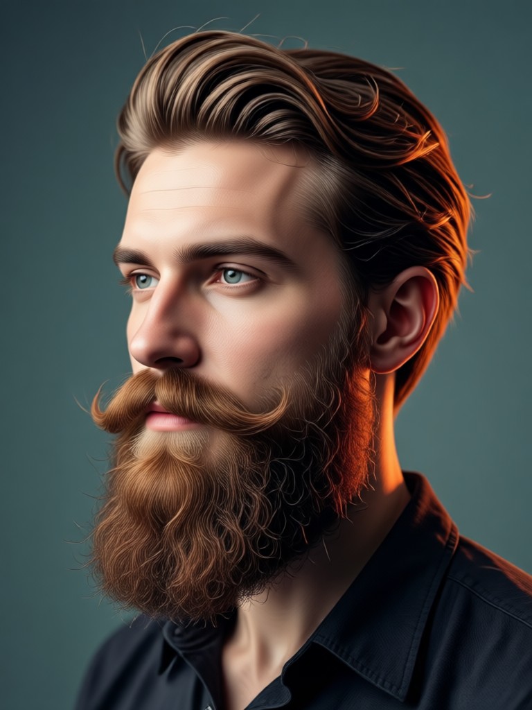 AI colored beard filter fantasy style