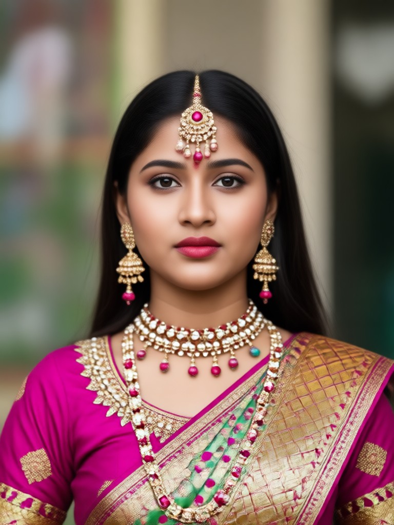 AI generated video of girl in festive Diwali celebration style