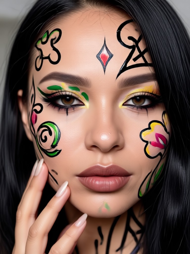 Fashion-Body-Art-Style Mädchenfotografie-Ergebnis
