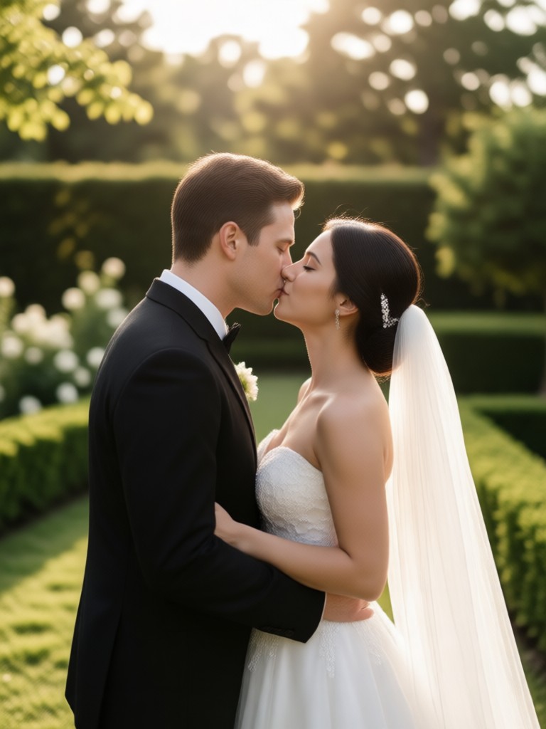 traditional wedding kiss animation