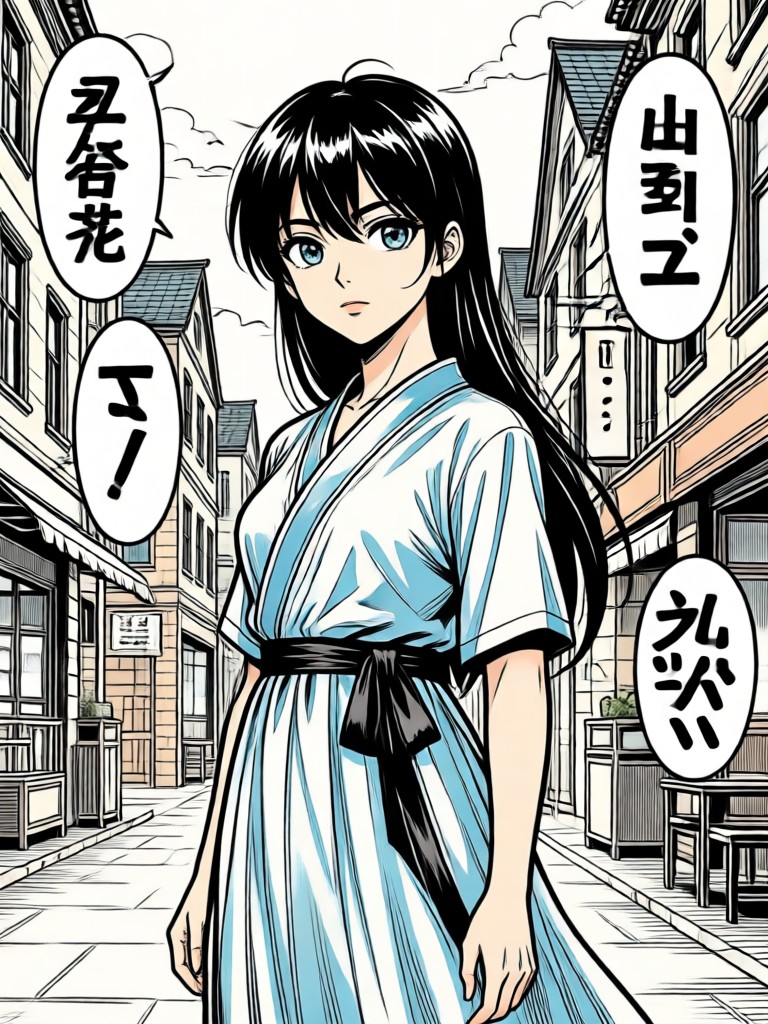 Historical photo revived with a classic manga art filter