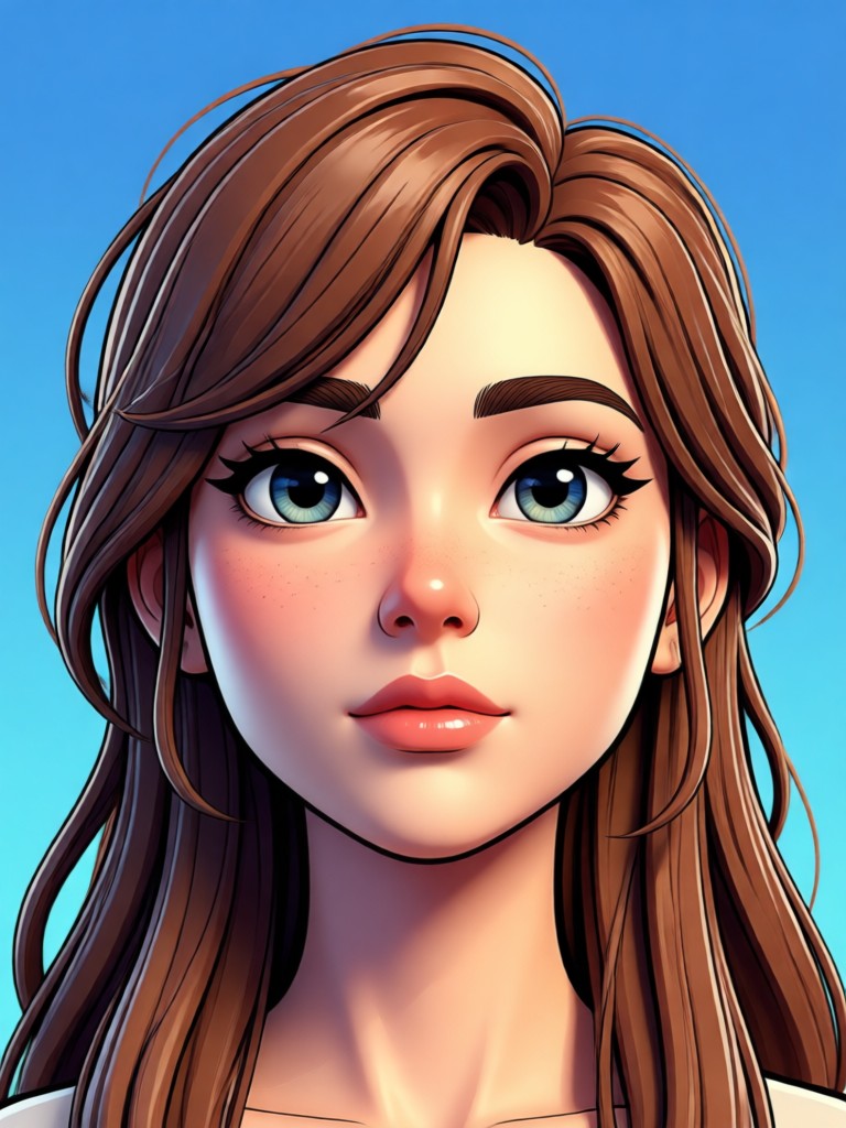 Fantasy elf AI 3D comic portrait
