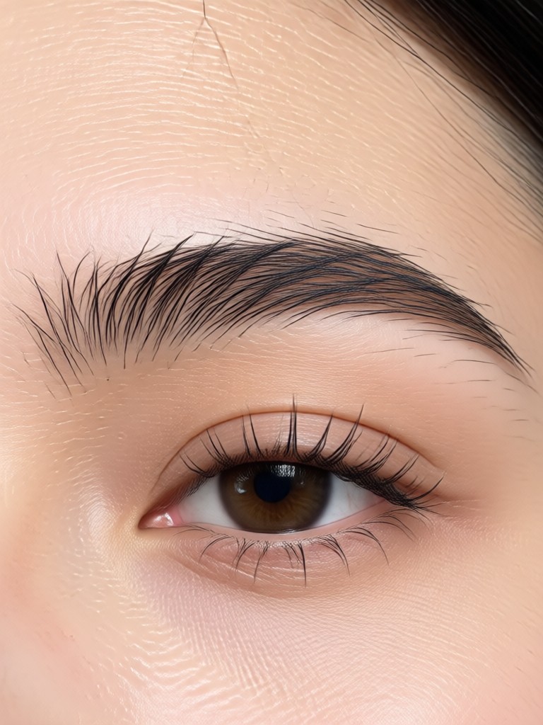 AI filter creating a bold, editorial style eyebrow look