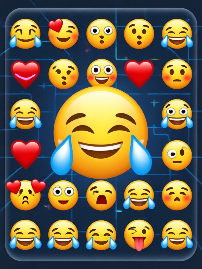 Watercolor painting style artistic emoji