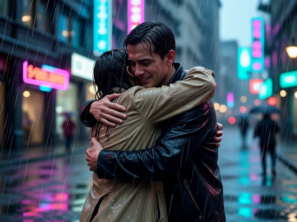 AI cinematic rain effects