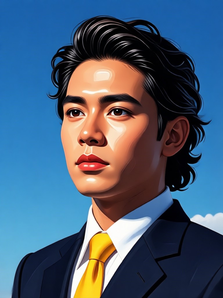 AI portrait of a student in the style of Jose Rizal