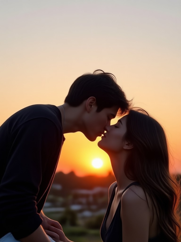 Realistic AI lip kiss video generator example