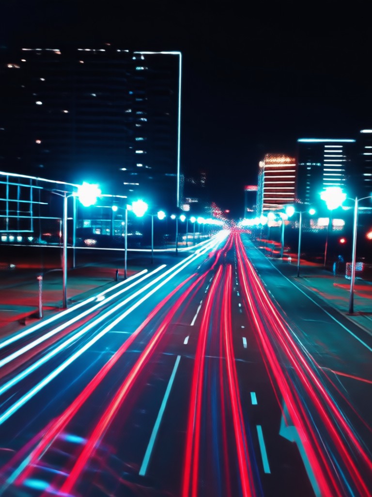 HeyO-App-Oberfläche mit Neonlicht-Effekt-Optionen