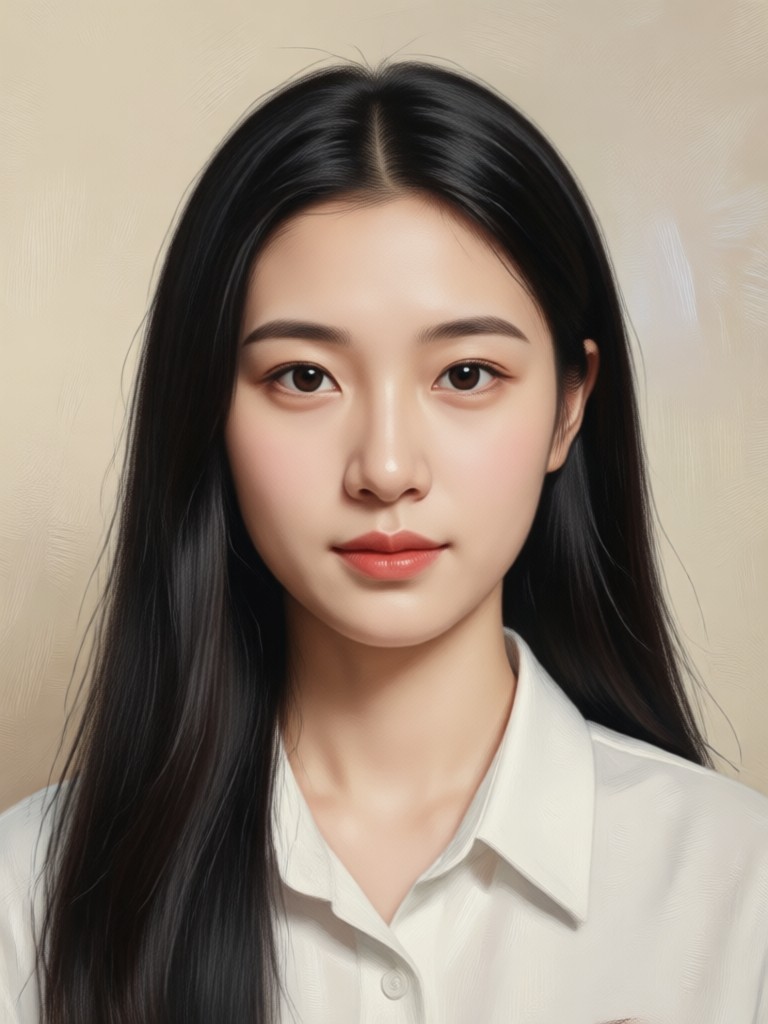 Modern photo transformed into an early '90s yearbook portrait