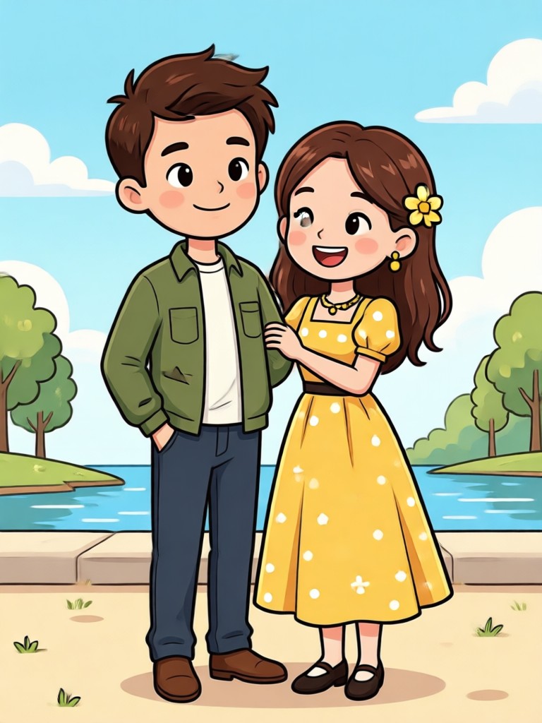 cartoon couple terinspirasi studio ghibli