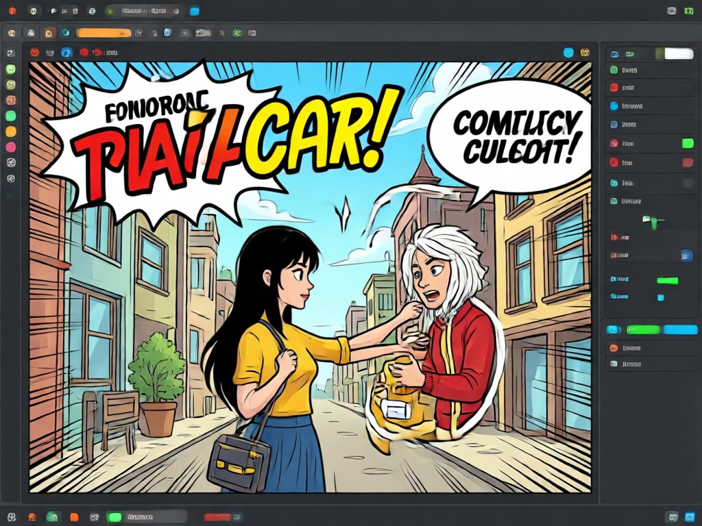 KI-generierter mehrteiliger Comicstrip