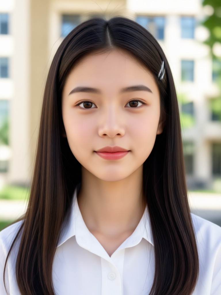 Vintage senior portrait with authentic background