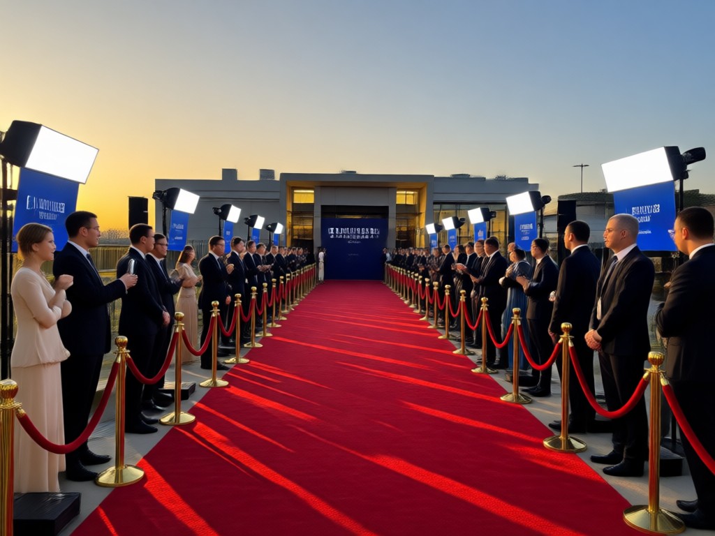 AI red carpet backgrounds and settings