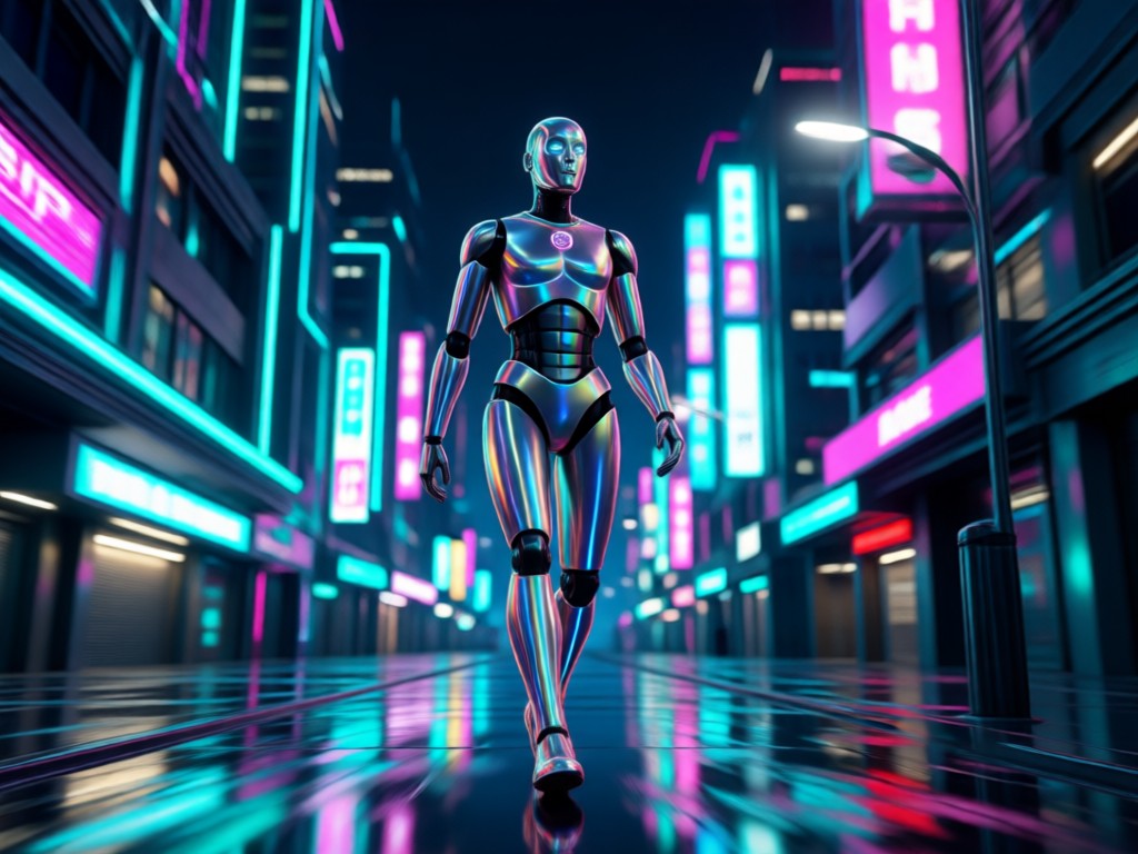 Person using AI walking video generator on phone