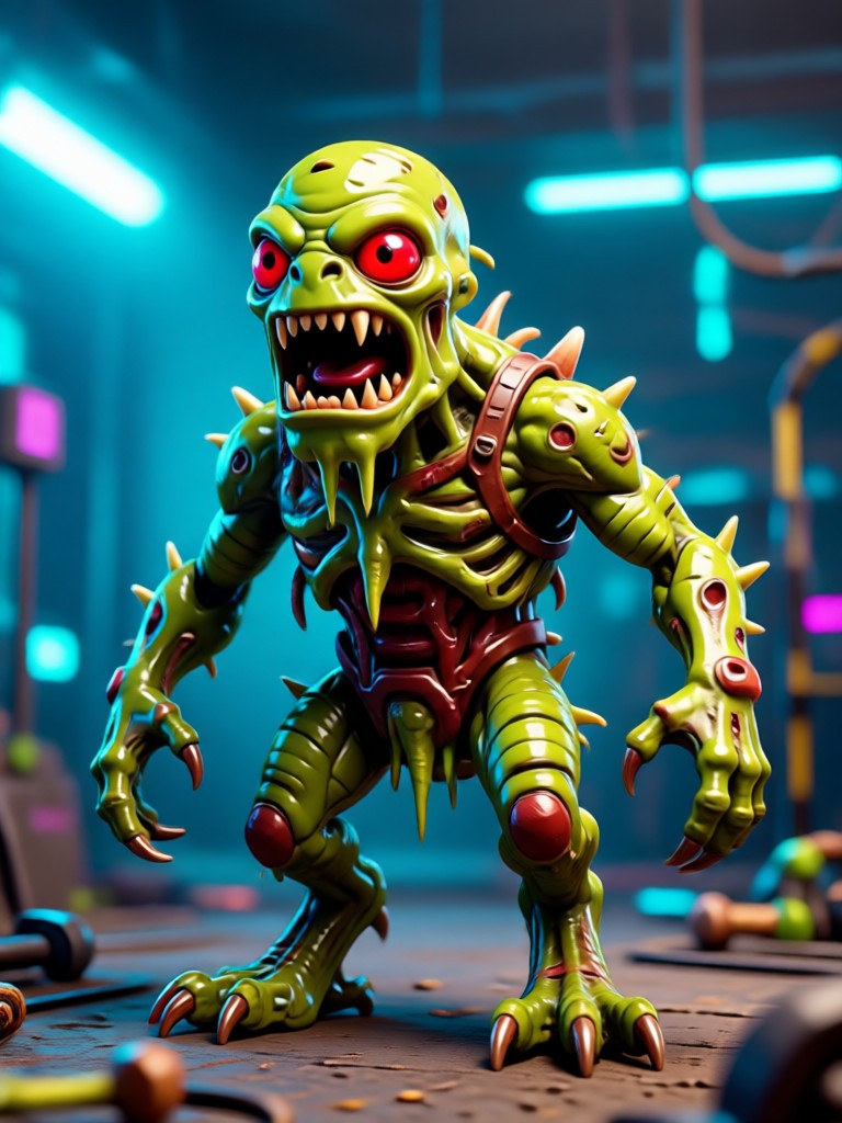 Cute Cartoon Monster with Big Eyes