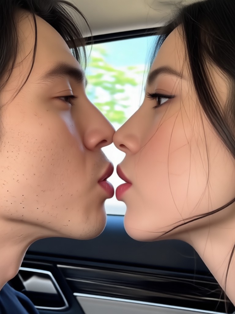 3D animated couple kiss video