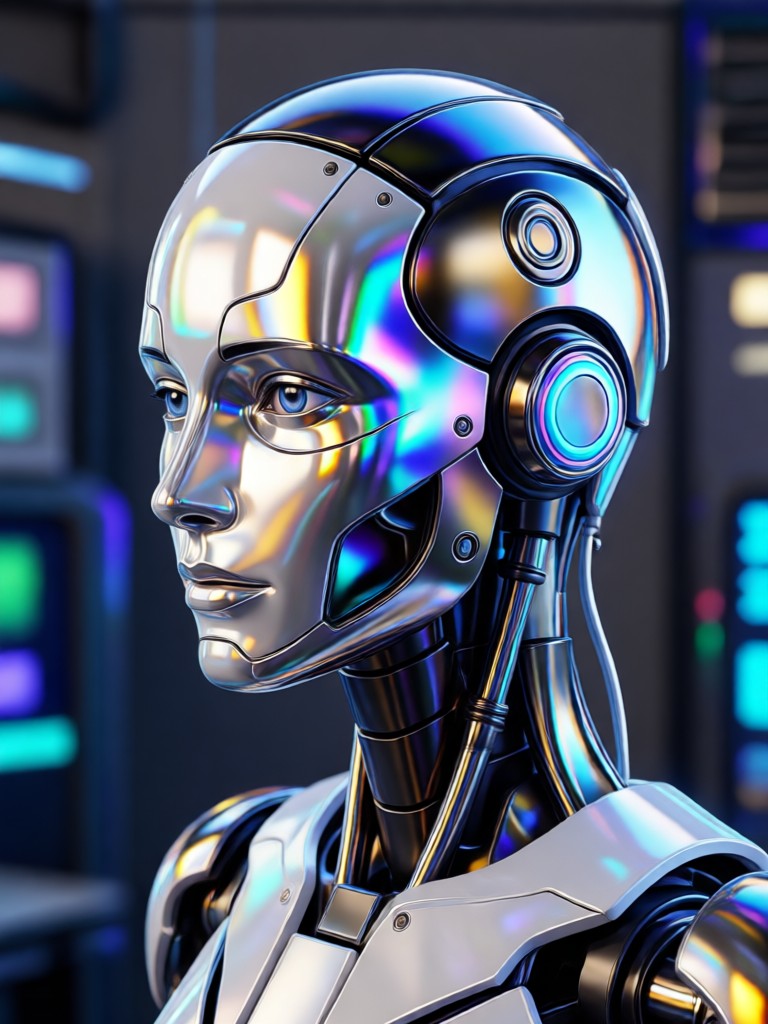 Mecha robot action figure AI