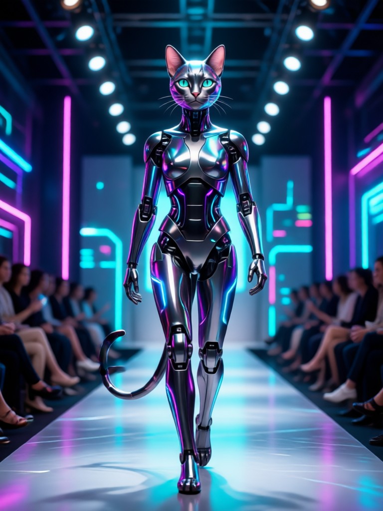 Elegante desfile de alta costura AI