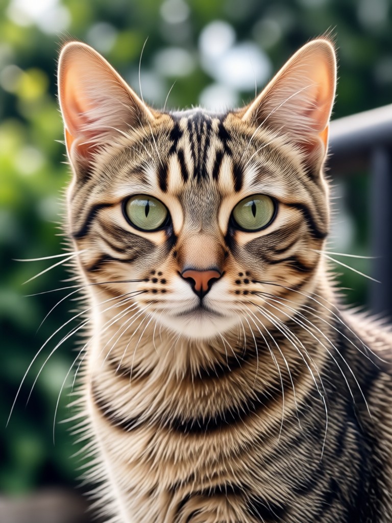 Black cat portrait in classic oil painting style
