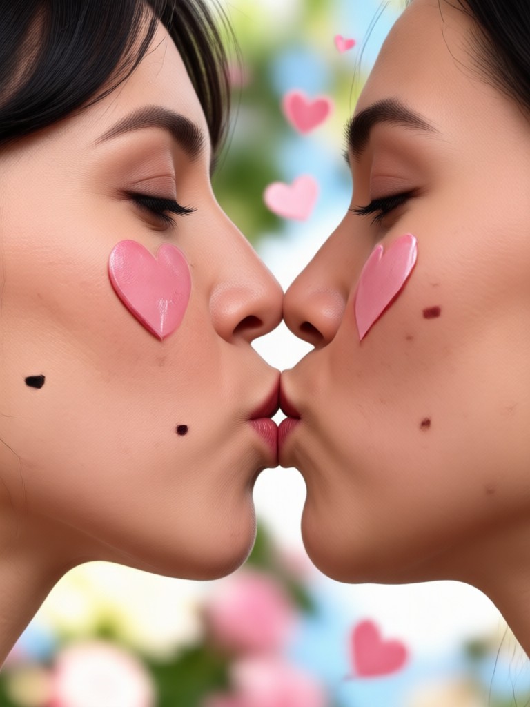 Anime style Valentine kiss effect