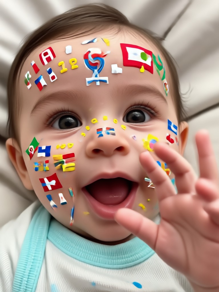 Brazil themed world cup baby ai image