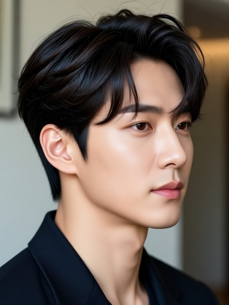 Transformación de peinado undercut masculino coreano con IA