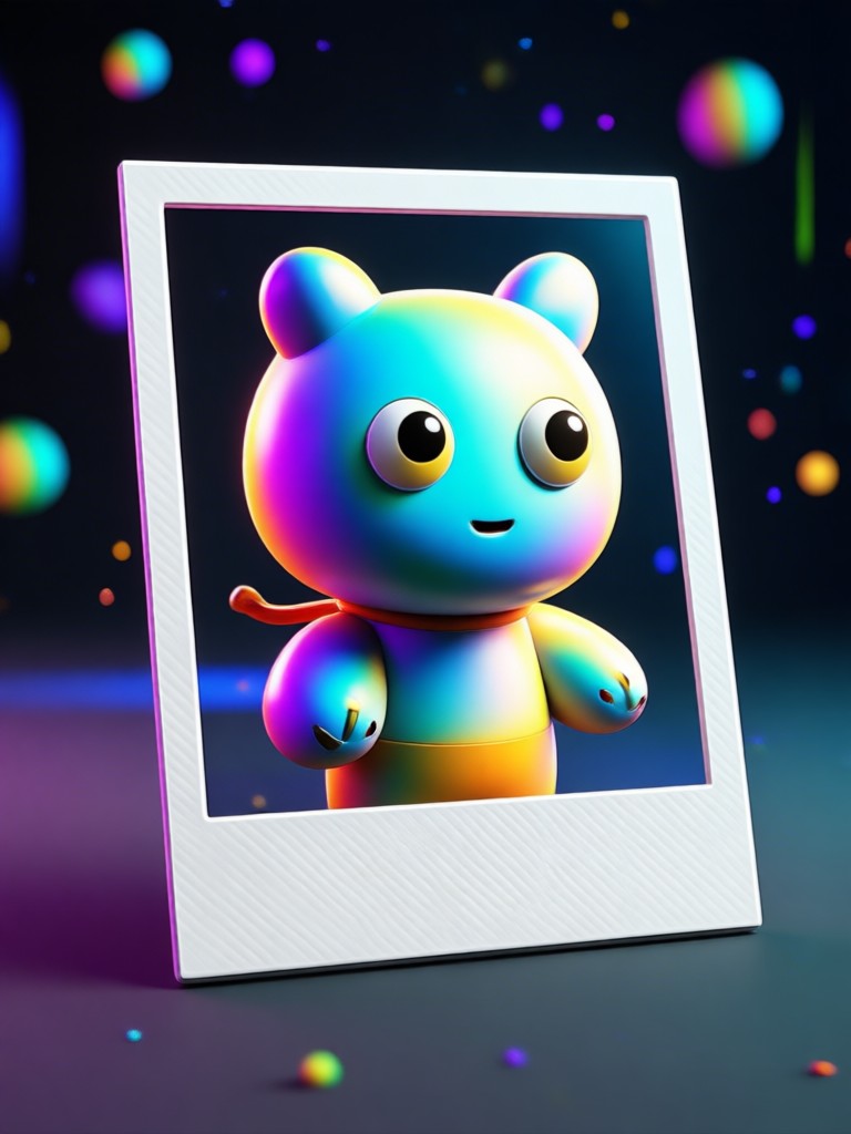Interfaz de la app móvil para el efecto Polaroid 3D