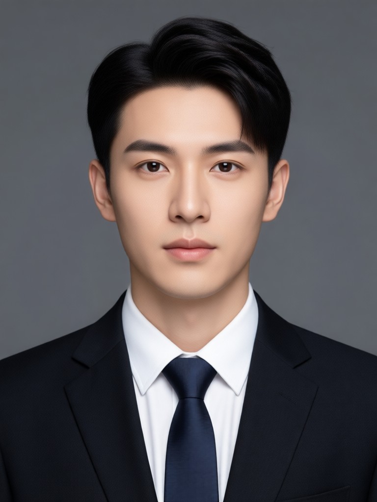 ID photo enhanced with professional studio lighting