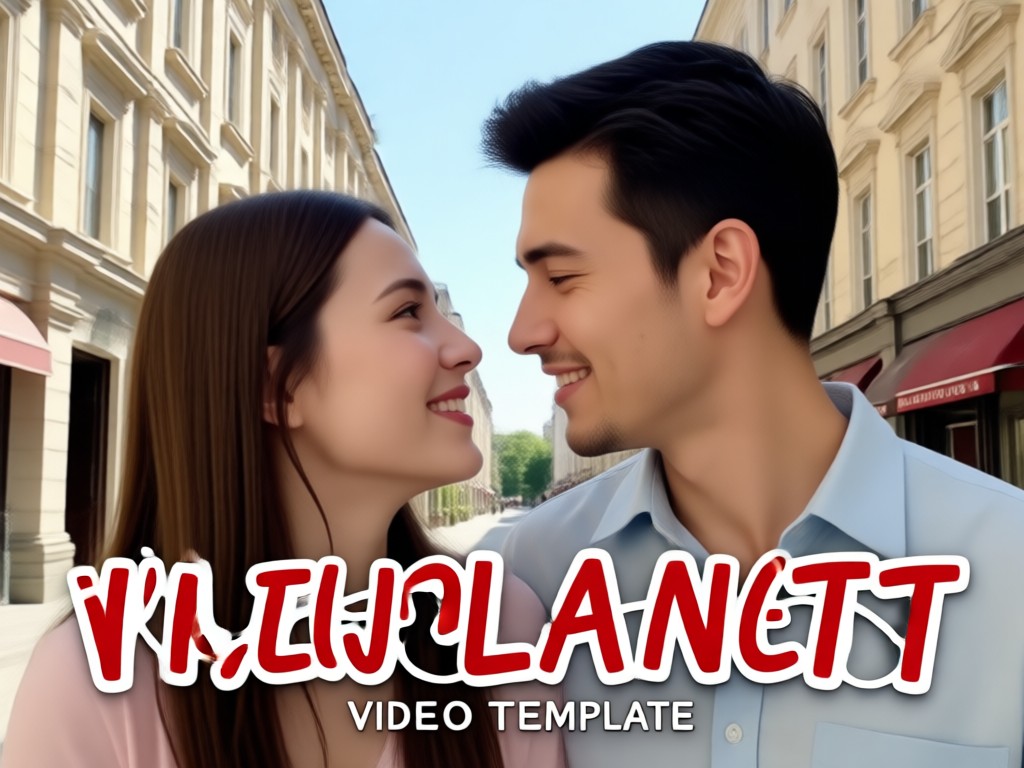 Editing a cute couple video template