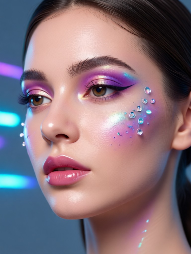 AI fashion model on a runway