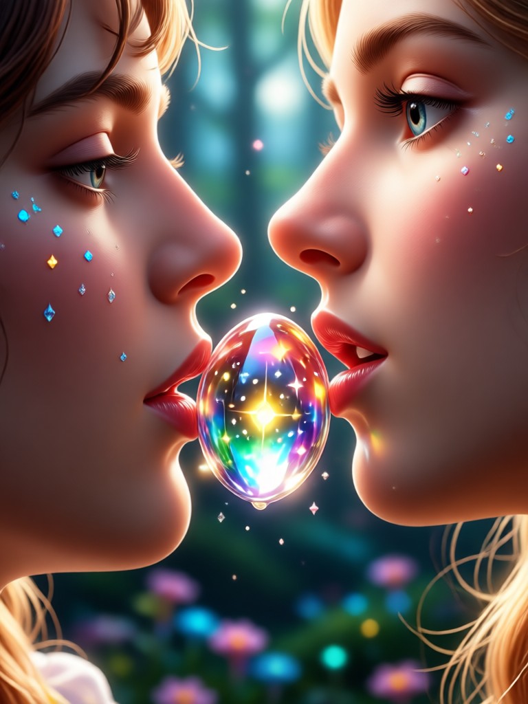 魔法の滝キスシーン