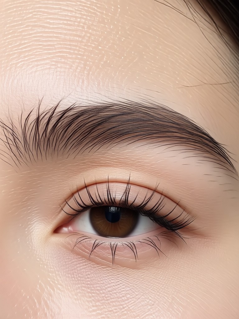 AI eyebrow filter adding bold, defined tail