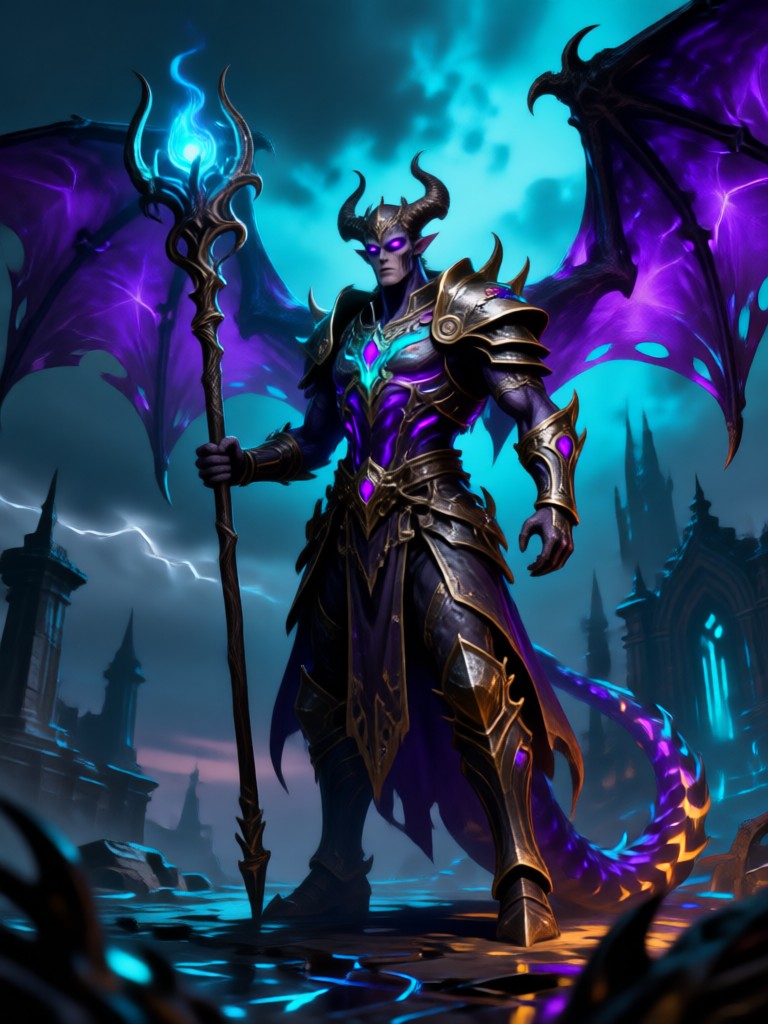 Dragon in a stormy sky AI art