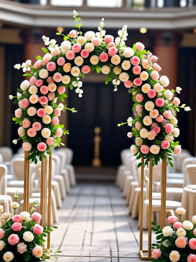 AI generated elegant wedding reception decor