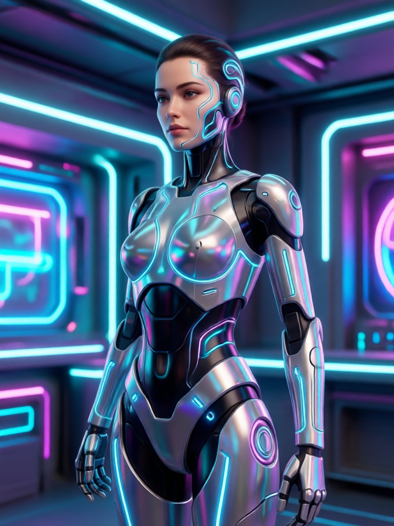 Vintage pin-up style AI generated model