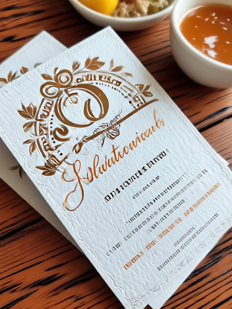 Celestial themed wedding invitation with stars