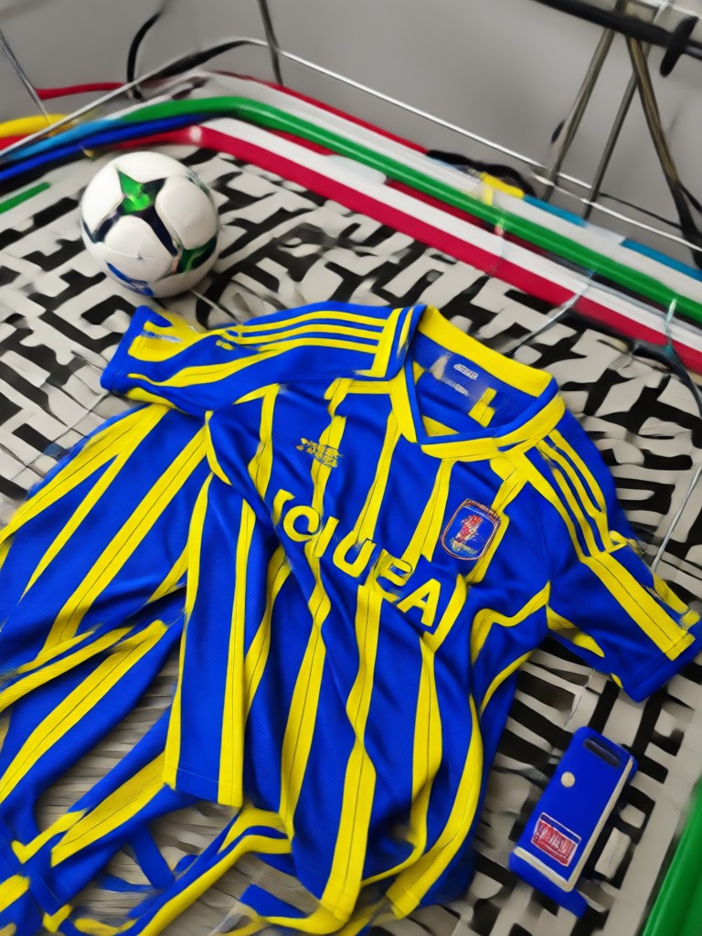 Camisa azul da Itália em uma pessoa com fundo da bandeira