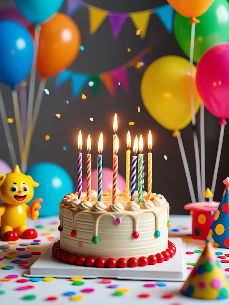 Vintage themed birthday picture created with AI