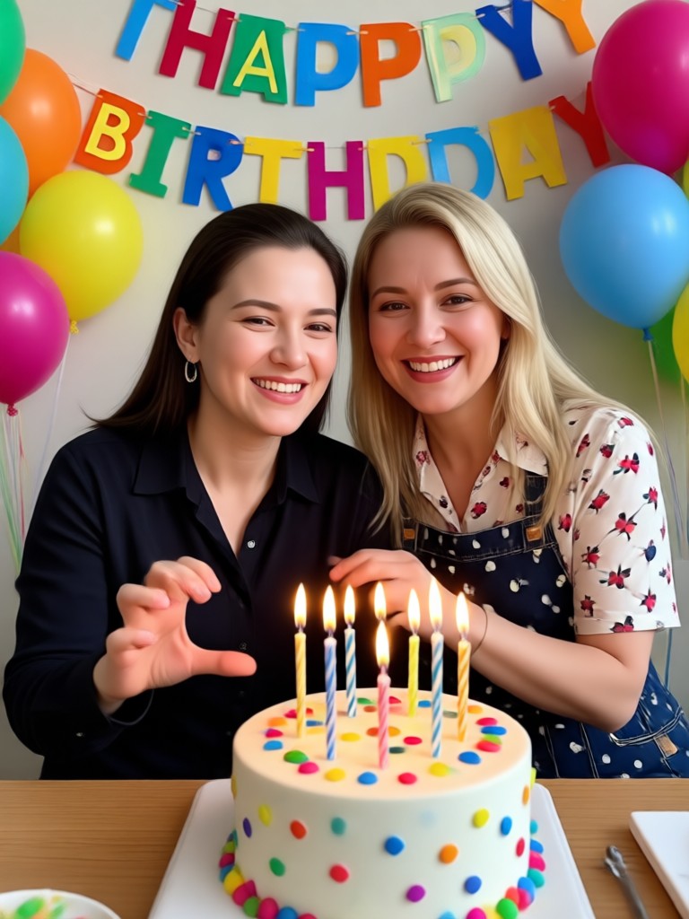Sentimental birthday video with old family photos